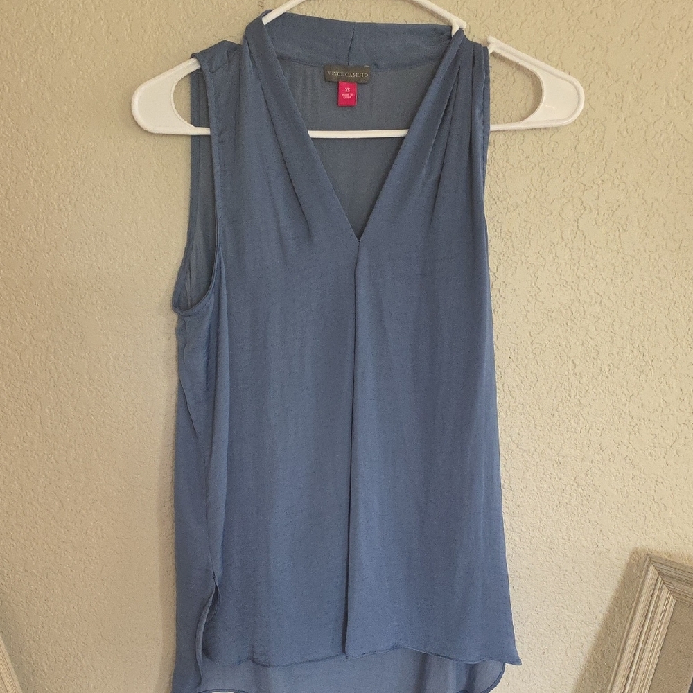Vince Camuto Soft Blue V-Neck Blouse